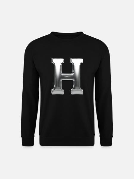 Chrome ,, H " Metallic - Unisex Pullover - Schwarz