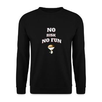 No Risk no Fun - Unisex Sweatshirt - black - Front - Alina (178cm) & Michal (187cm)