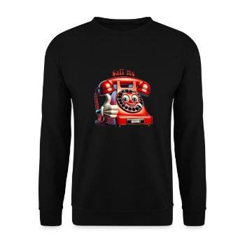 téléphone parlant - Sweat-shirt Unisexe - noir - Devant - Alina (178cm) & Michal (187cm)