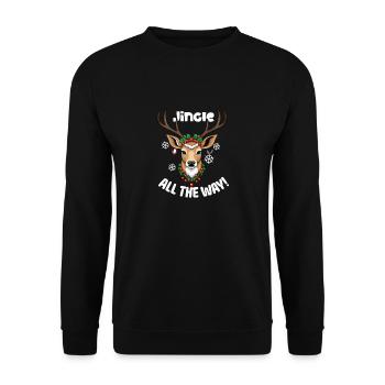 Jingle All the Way - Conception festive de renne - Sweat-shirt Unisexe - noir - Devant - Alina (178cm) & Michal (187cm)