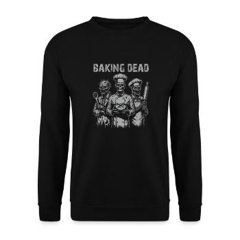 Baking Dead - backende Zombies - Unisex Pullover - Schwarz - Vorne - Alina (178cm) & Michal (187cm)