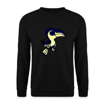 papagei - Unisex Pullover - Schwarz - Vorne - Alina (178cm) & Michal (187cm)