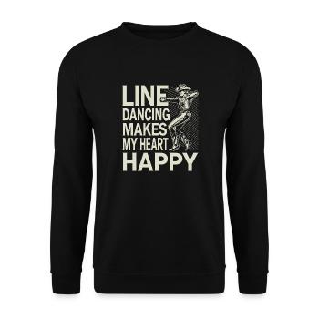 Le pouvoir des filles dans le style de la danse en ligne - Sweat-shirt Unisexe - noir - Devant - Alina (178cm) & Michal (187cm)
