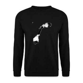 La carte de la Norvège encadre le vrai football - Sweat-shirt Unisexe - noir - Devant - Alina (178cm) & Michal (187cm)