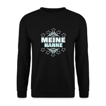 Hanne as a girl - Unisex Sweatshirt - black - Front - Alina (178cm) & Michal (187cm)