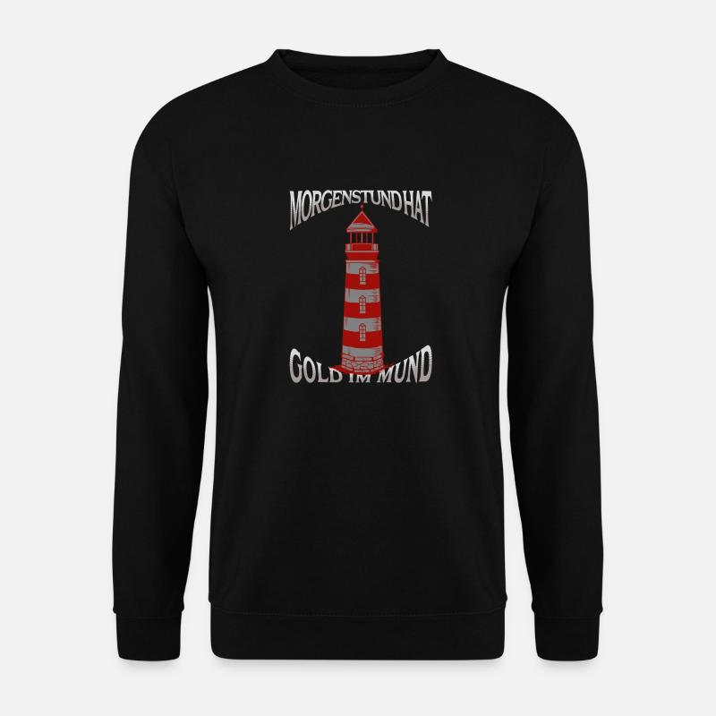 Morgenstund hat Gold im Mund - Unisex Pullover - Schwarz