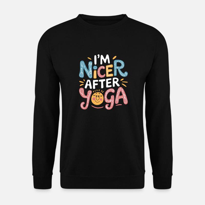 I'm Nicer After Yoga 12 - Unisex Pullover - Schwarz