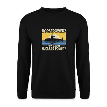 La puissance ? Et l’énergie nucléaire ? - Sweat-shirt Unisexe - noir - Devant - Alina (178cm) & Michal (187cm)