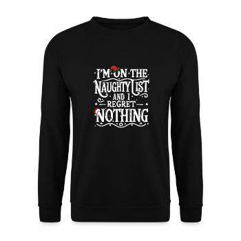 On The Naughty List - Unisex Sweatshirt - black - Front - Alina (178cm) & Michal (187cm)