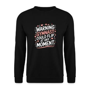 Turnen Turner Gymnastik - Unisex Pullover - Schwarz - Vorne - Alina (178cm) & Michal (187cm)