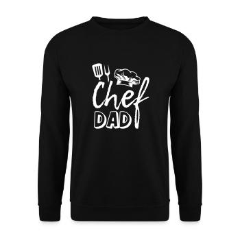 Chef Dad - Unisex Pullover - Schwarz - Vorne - Alina (178cm) & Michal (187cm)