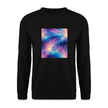 Colorful cosmic explosions - Unisex Sweatshirt - black - Front - Alina (178cm) & Michal (187cm)