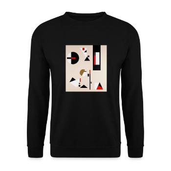 Abstract geometric composition - Unisex Sweatshirt - black - Front - Alina (178cm) & Michal (187cm)