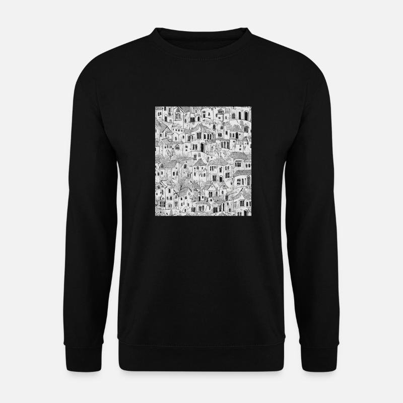 City Drawing - Unisex Sweatshirt - black