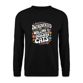 Introvert, antisocial, introvert - Unisex Sweatshirt - black - Front - Alina (178cm) & Michal (187cm)