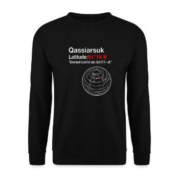 Greenland - Qassiarsuk is not for sale! F--- off! - Unisex Sweatshirt - black - Front - Alina (178cm) & Michal (187cm)