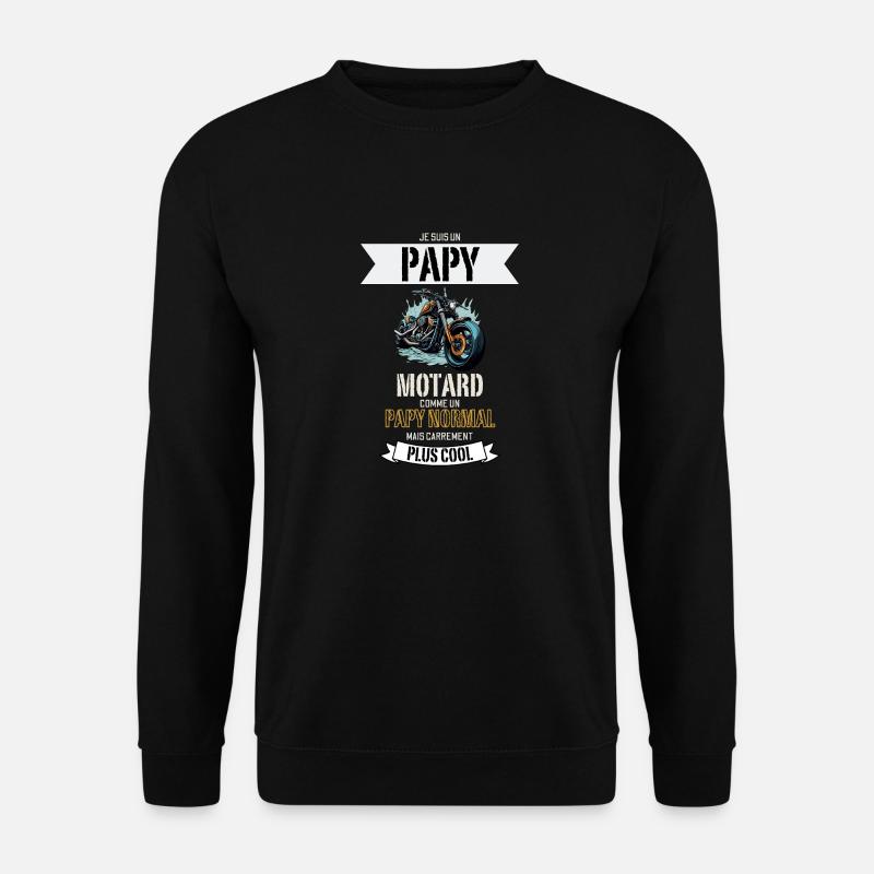 Opa Biker Stoff Witz - Unisex Pullover - Schwarz