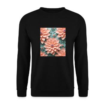 Papierblumen - Unisex Pullover - Schwarz - Vorne - Alina (178cm) & Michal (187cm)