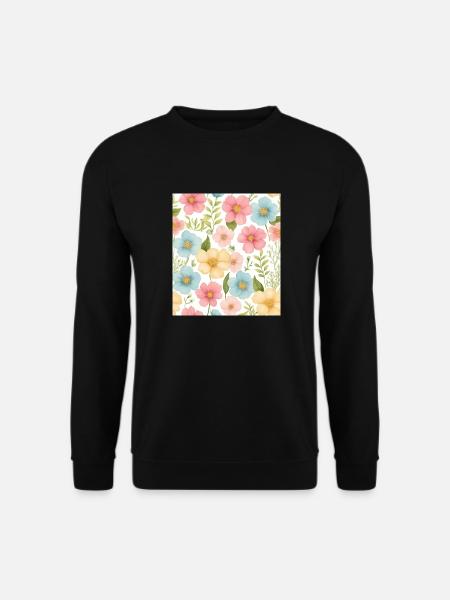 Floral pattern - Unisex Sweatshirt - black