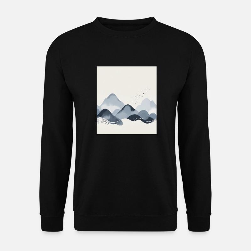 Abstrakte Berge - Unisex Pullover - Schwarz
