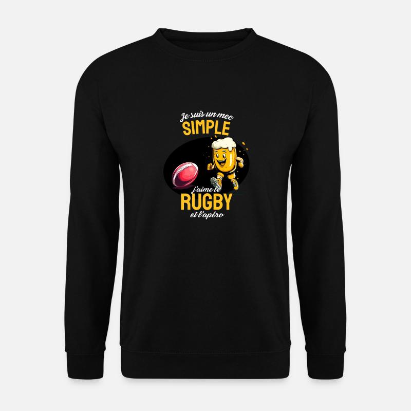 Lustiges Rugby im Alltag - Unisex Pullover - Schwarz
