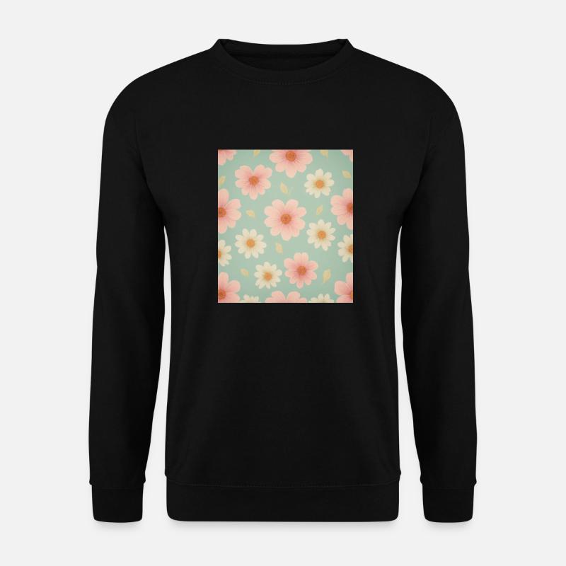 Floral wallpaper pattern - Unisex Sweatshirt - black