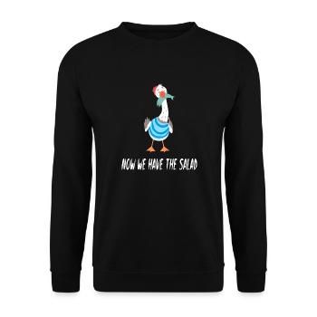 Maintenant, nous avons la salade - Sweat-shirt Unisexe - noir - Devant - Alina (178cm) & Michal (187cm)