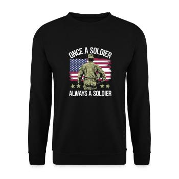Soldat militaire vétéran - Sweat-shirt Unisexe - noir - Devant - Alina (178cm) & Michal (187cm)