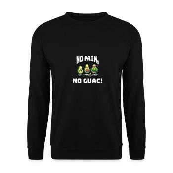 No Pain No Guac - Unisex Pullover - Schwarz - Vorne - Alina (178cm) & Michal (187cm)