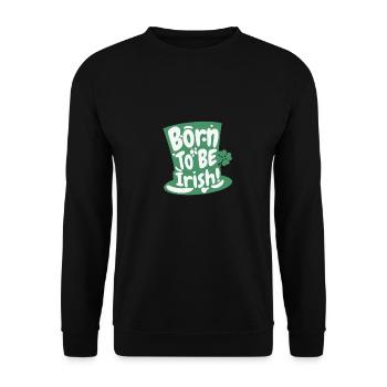 Born to be Irish: Proud of My Roots - Unisex Pullover - Schwarz - Vorne - Alina (178cm) & Michal (187cm)