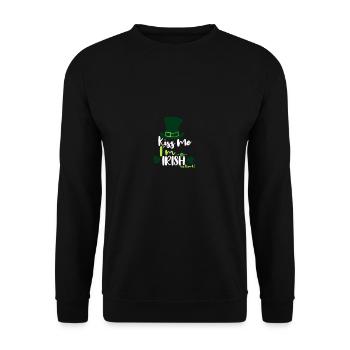 Embrasse-moi, je suis irlandais (ou ivre) - Sweat-shirt Unisexe - noir - Devant - Alina (178cm) & Michal (187cm)