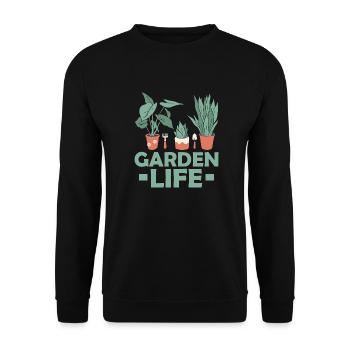 Garden Life Gardening Botanical - Unisex Pullover - Schwarz - Vorne - Alina (178cm) & Michal (187cm)