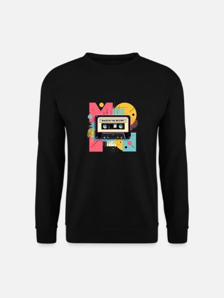 Retro 80s 90s Cassette Gift - Unisex Sweatshirt - black