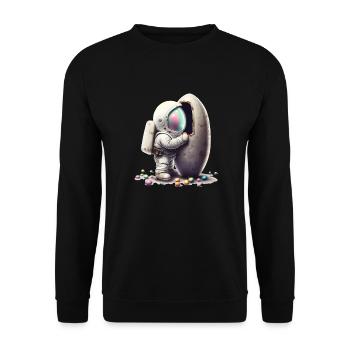Easter Easter Bunny Easter Eve Easter Sunday Easter Egg Spring - Unisex Sweatshirt - black - Front - Alina (178cm) & Michal (187cm)