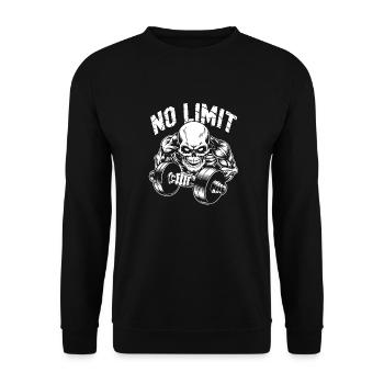 Entraînement de musculation du crâne et No Limit - Sweat-shirt Unisexe - noir - Devant - Alina (178cm) & Michal (187cm)