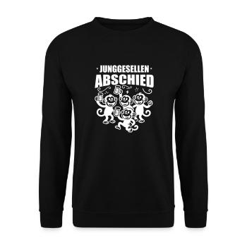 Junggesellenabschied Jga Affen Bier - Unisex Pullover - Schwarz - Vorne - Alina (178cm) & Michal (187cm)