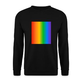 Regenbogen Farbverläufe Farben - Unisex Pullover - Schwarz - Vorne - Alina (178cm) & Michal (187cm)