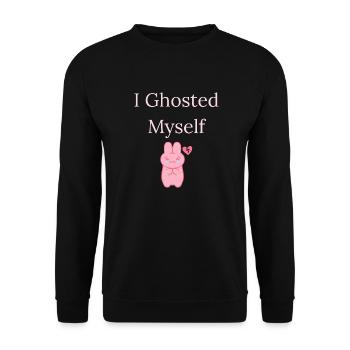 I Gghost Myself Shirt – Weicher Grunge Emotional - Unisex Pullover - Schwarz - Vorne - Alina (178cm) & Michal (187cm)