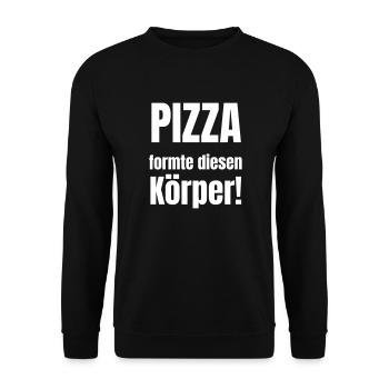 La pizza a façonné ce corps ! - Sweat-shirt Unisexe - noir - Devant - Alina (178cm) & Michal (187cm)