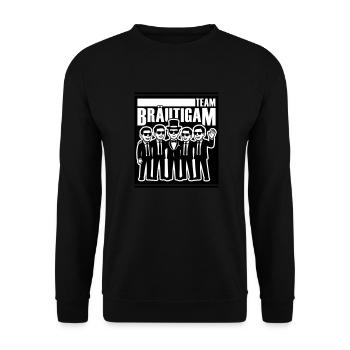 Groom Team Party Bachelor Party - Unisex Sweatshirt - black - Front - Alina (178cm) & Michal (187cm)