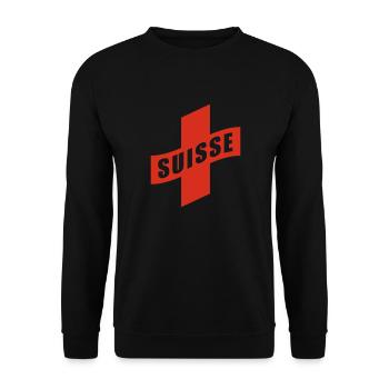 Schweiz - Suisse - Switzerland - Unisex Pullover - Schwarz - Vorne - Alina (178cm) & Michal (187cm)