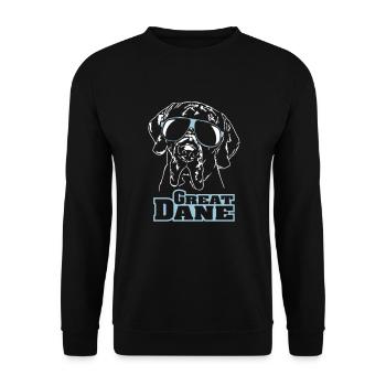 frais GREAT DANE - Sweat-shirt Unisexe - noir - Devant - Alina (178cm) & Michal (187cm)