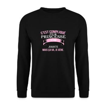 Juriste - Sweat-shirt Unisexe - noir - Devant - Alina (178cm) & Michal (187cm)