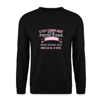 Danse modern jazz - Sweat-shirt Unisexe - noir - Devant - Alina (178cm) & Michal (187cm)