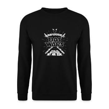 Babysode 1 Das wars Baby Mama Papa Schwangerschaft - Unisex Pullover - Schwarz - Vorne - Alina (178cm) & Michal (187cm)