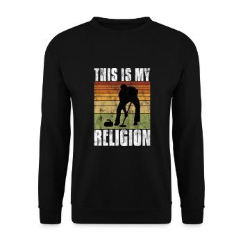 Le curling est ma religion - Sweat-shirt Unisexe - noir - Devant - Alina (178cm) & Michal (187cm)