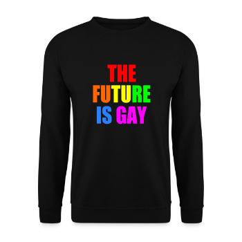 The future is gay - Unisex Pullover - Schwarz - Vorne - Alina (178cm) & Michal (187cm)