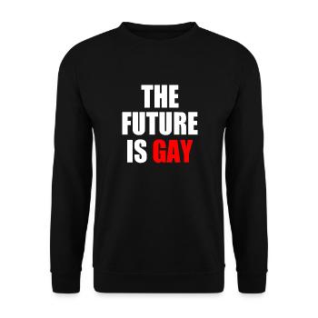 The future is gay - Unisex Sweatshirt - black - Front - Alina (178cm) & Michal (187cm)