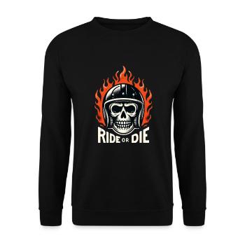 Roulez ou mourez Style de vie de moto audacieux - Sweat-shirt Unisexe - noir - Devant - Alina (178cm) & Michal (187cm)