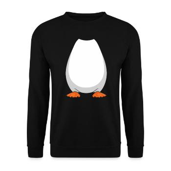 Penguin Costume Belly Feet - Unisex Sweatshirt - black - Front - Alina (178cm) & Michal (187cm)